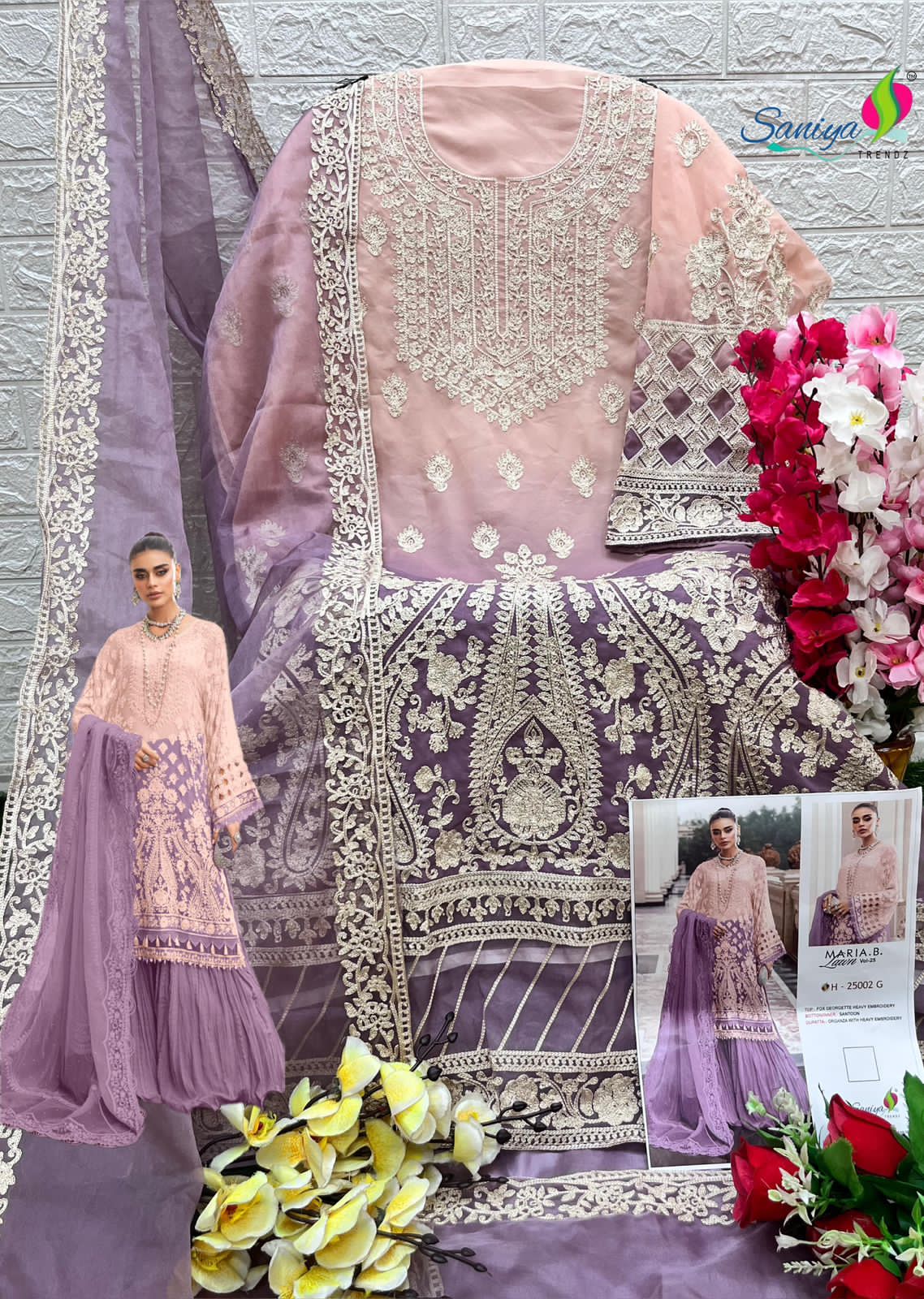 Saniya Trendz 25002 Georgette Pakistani Suits Catalog